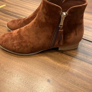 Jack Rogers Chestnut Suede Ankle Booties